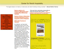 Tablet Screenshot of catholichospitality.com